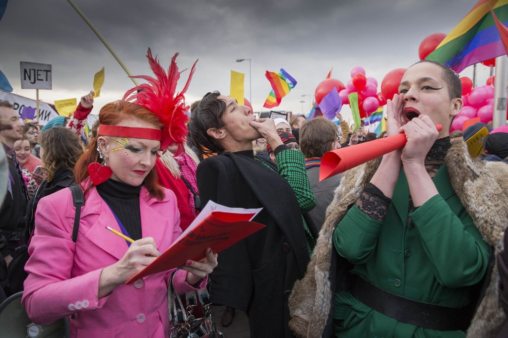 Anti Poetin demonstratie in Amsterdam